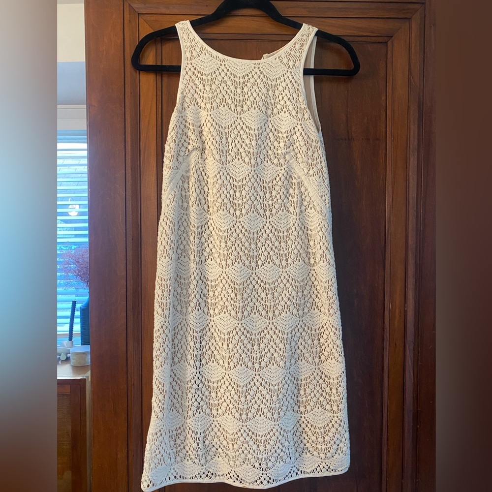 Ann Taylor Loft White Eyelet Dress